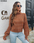 Krizia - Pull à col roulé tricoté tendance