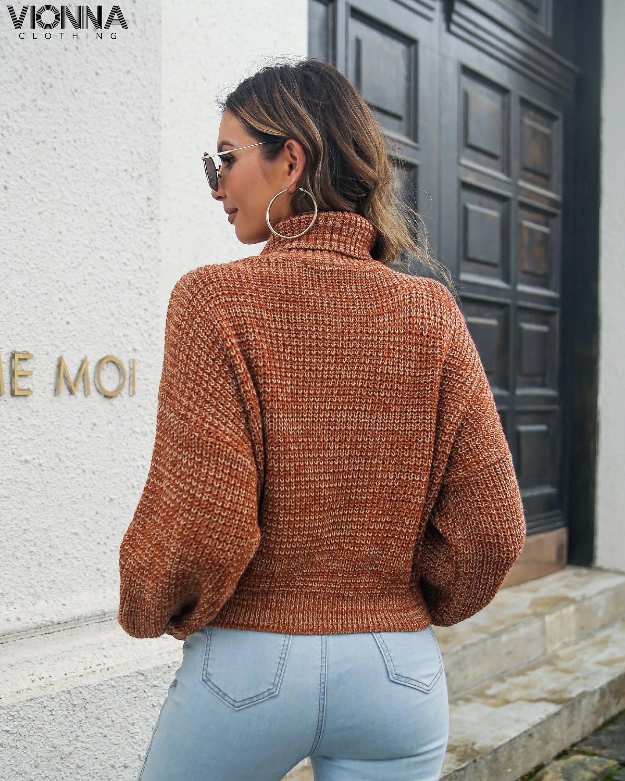 Krizia - Pull à col roulé tricoté tendance