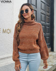 Krizia - Pull à col roulé tricoté tendance