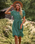 Linda - Jupe midi avec ceinture S / Vert