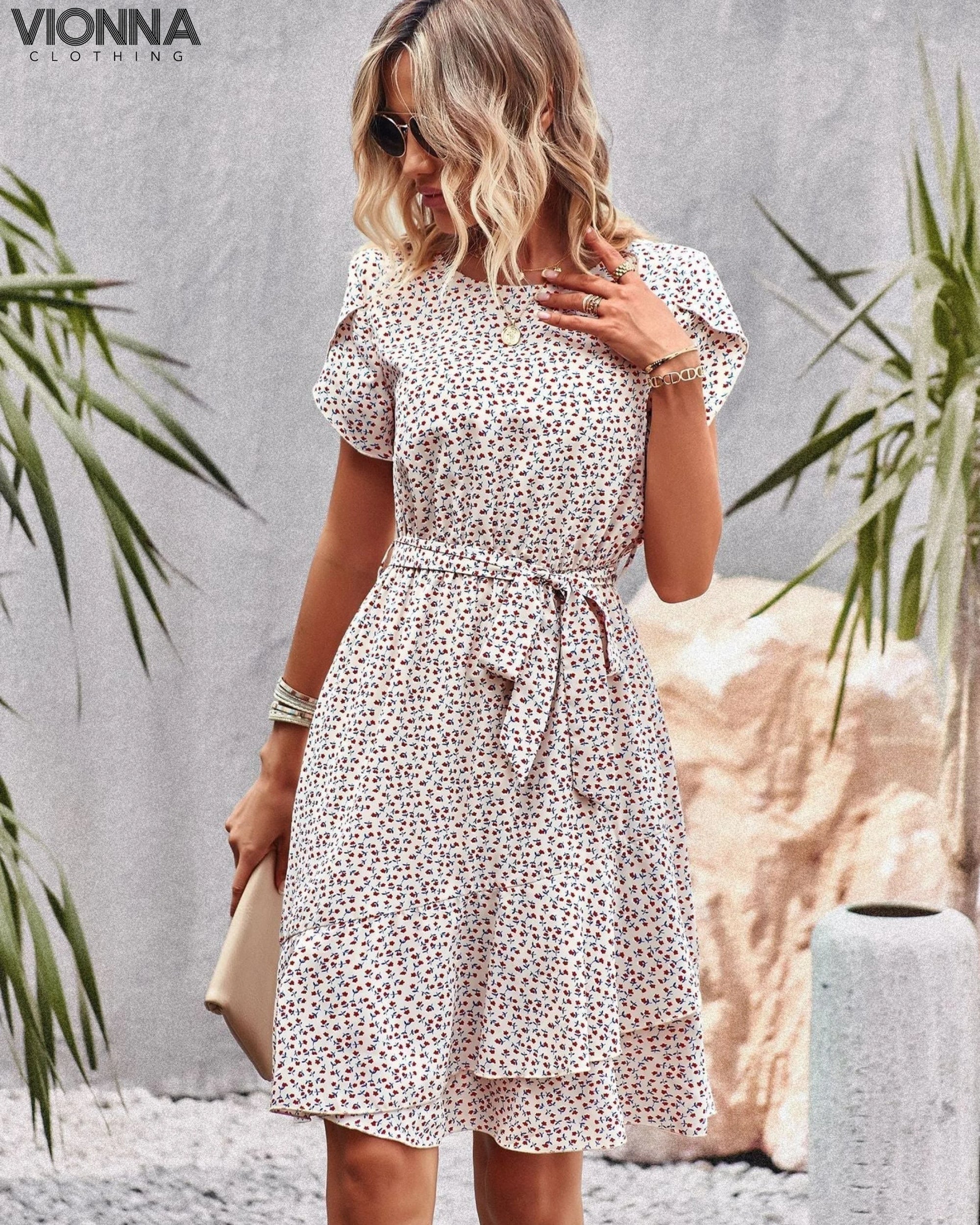 Linda - Jupe midi avec ceinture
