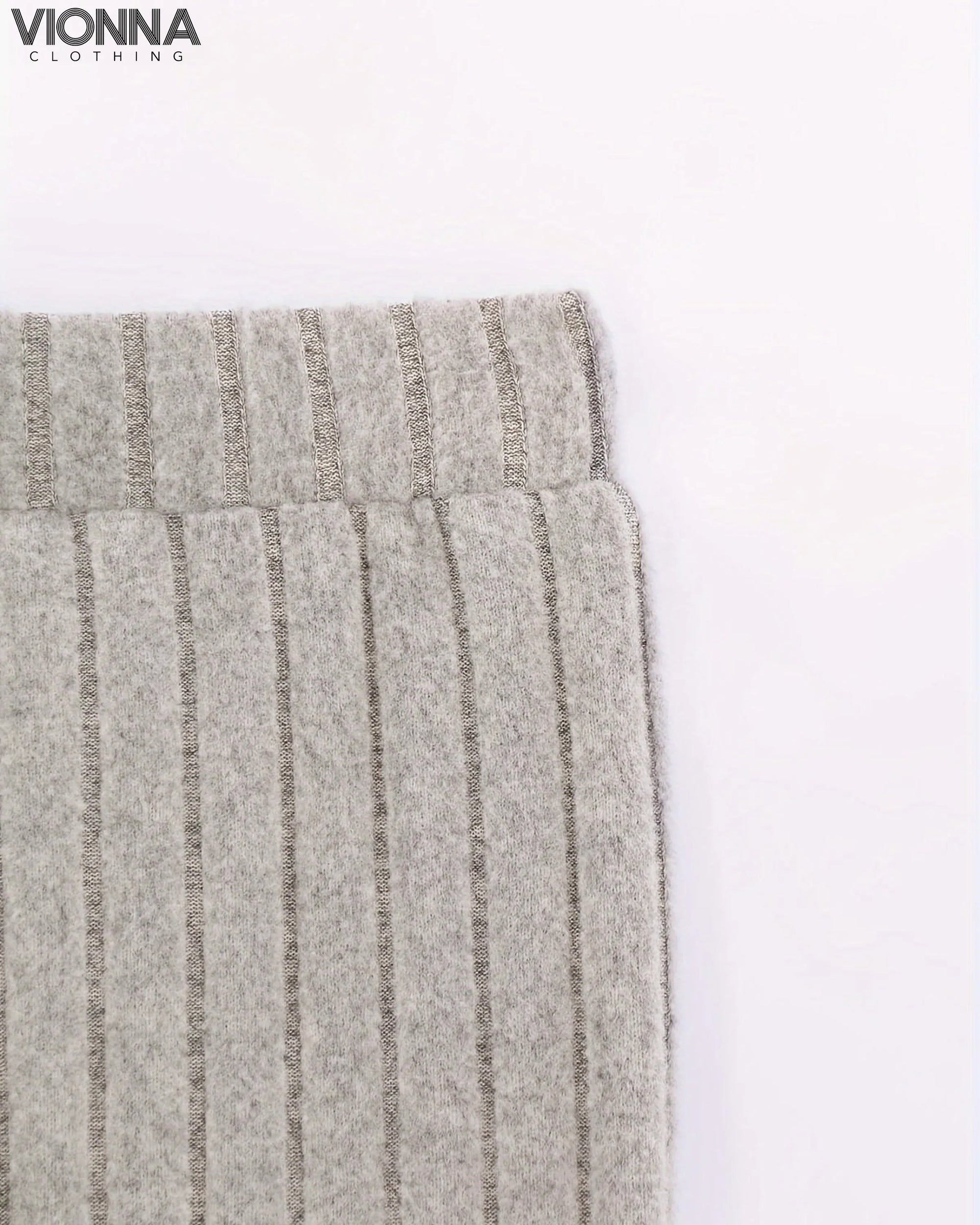 Pantalon large en tricot | Mélange acrylique Confort et élégance Vêtements et accessoires > Vêtements décontractés