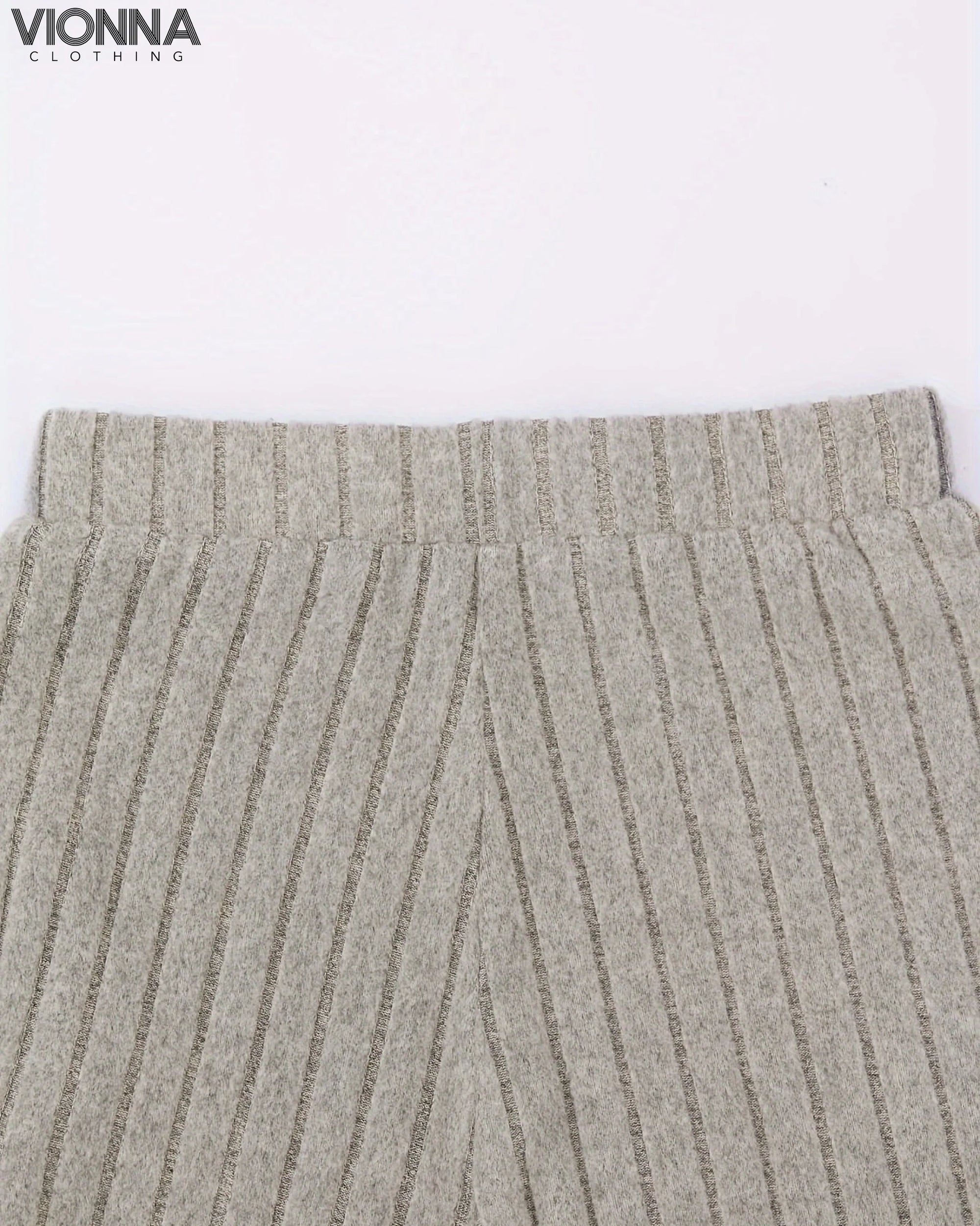 Pantalon large en tricot | Mélange acrylique Confort et élégance Vêtements et accessoires > Vêtements décontractés
