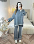 Charlotte - Pull en maille avec ensemble de salon