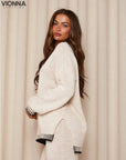 Charlotte - Pull en maille avec ensemble de salon