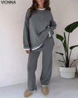 Charlotte - Pull en maille avec ensemble de salon