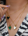 Collier en forme de cœur en nacre