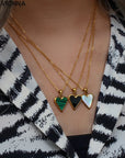 Collier en forme de cœur en nacre