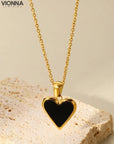 Collier en forme de cœur en nacre