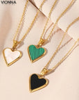 Collier en forme de cœur en nacre