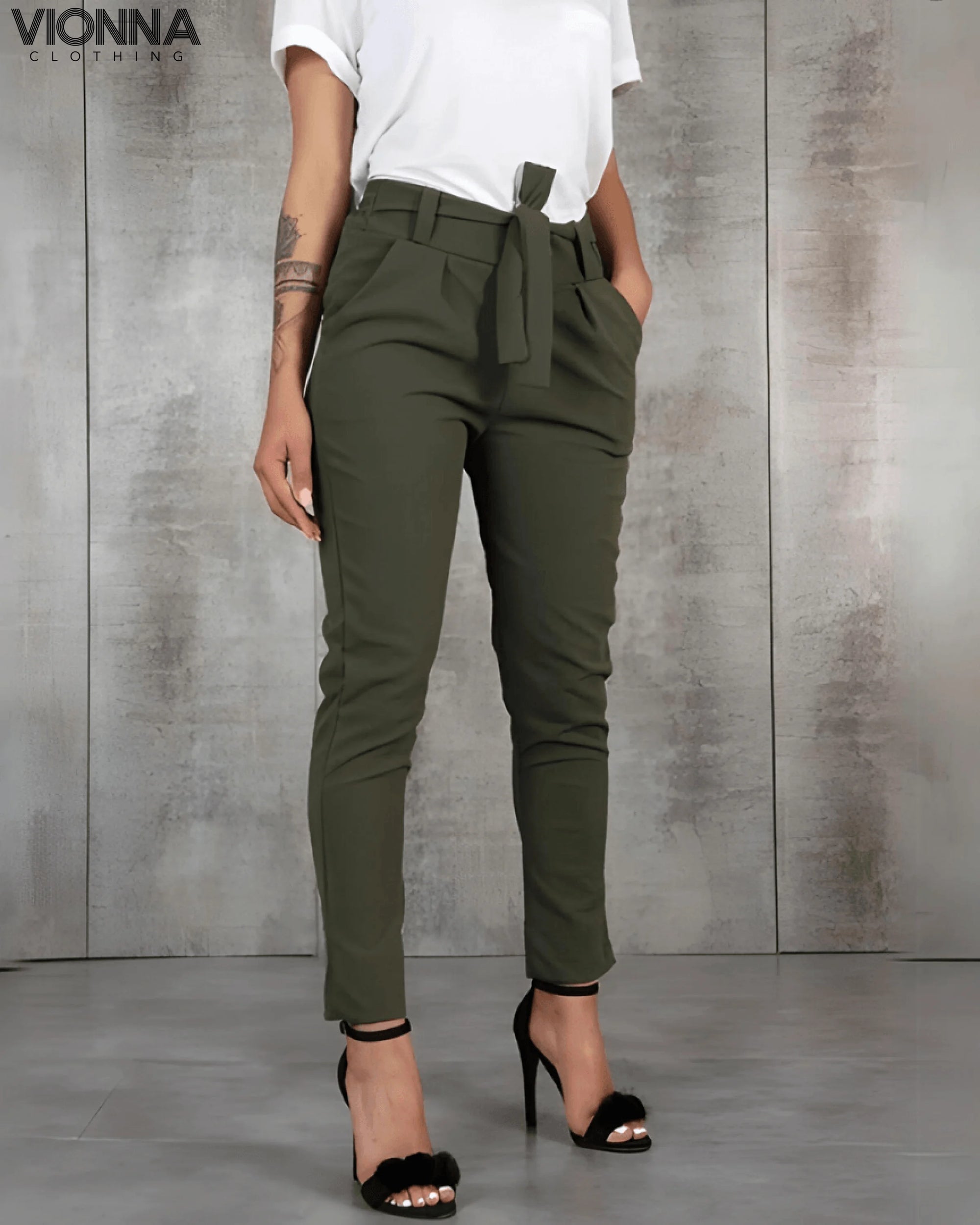 Marnie Trousers | Ladies Slimfit Green / Xs Trousers