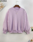 Maya - Pull décontracté en tricot Dames Violet / S