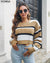 Michy - Pull court rayé Marron / S Pull