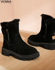 Namie - Bottes chaudes pour dames noir / 35