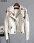 Olea - Leather Flower Jacket White / Xs leather jacket