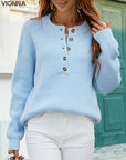 Oliveria - Pull en maille côtelée Air Blue / S Pull