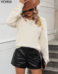 Razelle - Pull peluche tendance Beige / S Pull