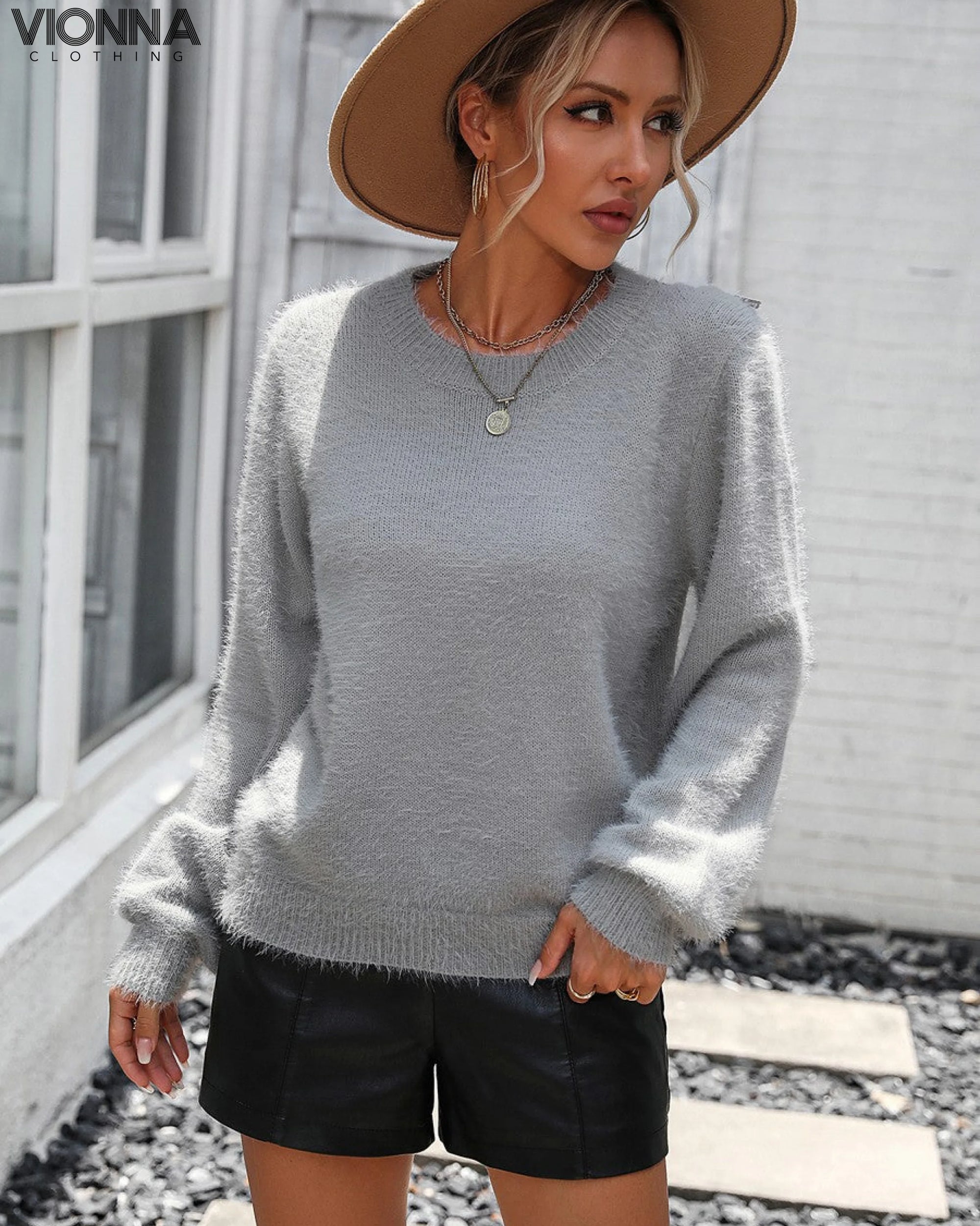 Razelle - Pull en peluche tendance