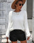 Razelle - Trendy Fluffy Sweater Blanc / S Sweater