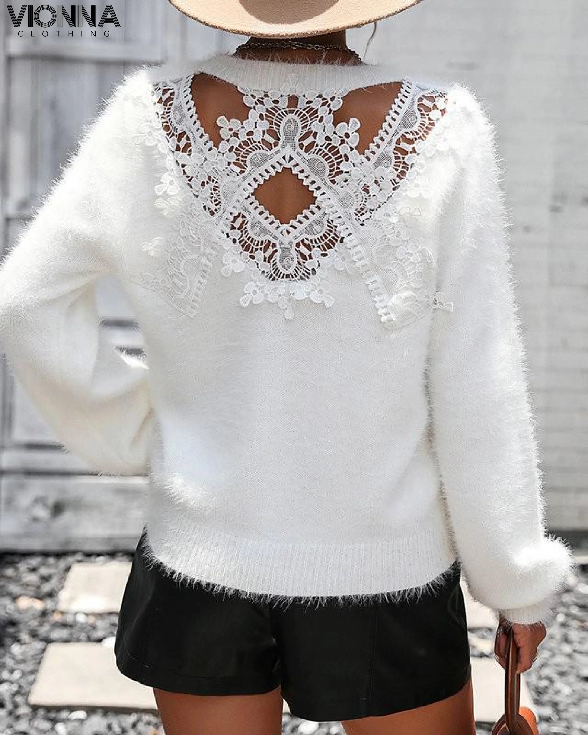Razelle - Pull en peluche tendance