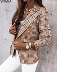 Rowena - Blazer à carreaux Marron / S Blazers