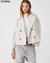 Veste courte à double boutonnage en laine mélangée Stylish & Timeless Beige / S Vêtements et accessoires >