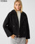 Veste courte à double boutonnage en laine mélangée Stylish & Timeless Noir / S Vêtements et accessoires >