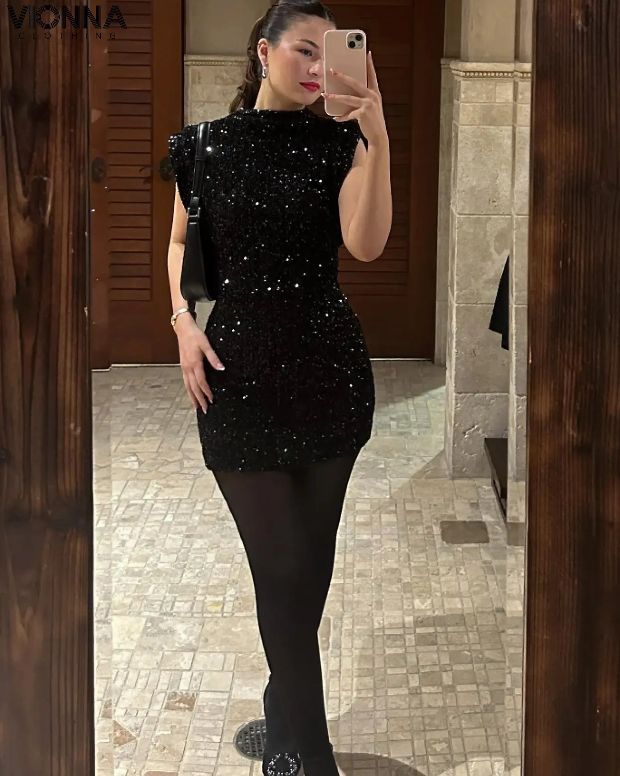 Selina - Robe à paillettes