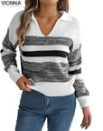 Silvija - Pull rayé noir / Xs Pull