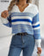 Silvija - Pull rayé bleu / Xs Pull