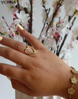 Bague coeur ouvert | Or