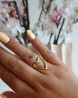 Bague coeur ouvert | Or