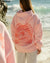 Sweat à capuche vibrant avec imprimé graphique | coton confortable rose coloré / S Vêtements et accessoires >