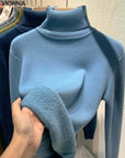 Sophie - Pull d'automne doux et chaud Bleu / S